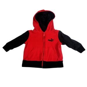 Puma Black and Red‎ Hoodie jacket Size 0-3 Months